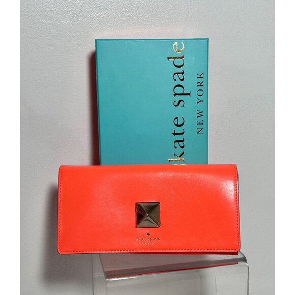 Kate Spade New York New Bond Street Cyndy Wallet in Flo Coral  - NIB - Picture 1 of 8